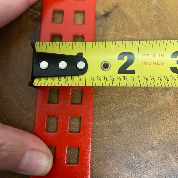 Vintage leather stenciled Cut out Belt - Picture 6 of 6